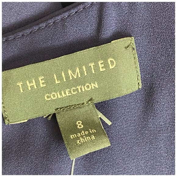 THE LIMITED Dress Sz 8 Astral Aura Purple Bell Sleeve Pleated NWT $99 - Picture 4 of 12